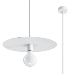 Lampa sufitowa FLAVIO biała nowoczesna metalowa do salonu kuchni lub nad stół