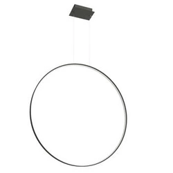 Lampa wisząca LED Rio czarna okrągła 110 cm nowoczesna do salonu i nad wyspę