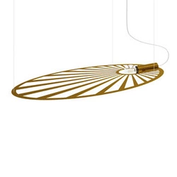 Lampa wisząca LEHDET złota nowoczesna do salonu i jadalni regulowana metalowa 150 cm