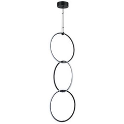 Lampa wisząca COCO 3 LED czarna 40 cm nowoczesna do salonu i nad stół