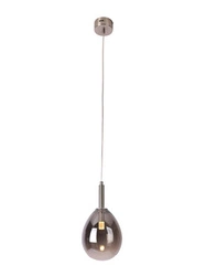 Lampa wisząca kula LED Lukka szklana srebrna do salonu i nad stół nowoczesna Ledea