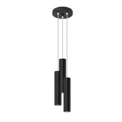 Lampa wisząca Lagos 3-punktowa czarna nowoczesna nad wyspę do kuchni i jadalni
