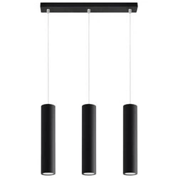Lampa wisząca Lagos 3-punktowa czarna nowoczesna lampa nad wyspę do kuchni i salonu