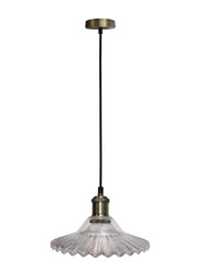 Lampa wisząca Geneva szklana przezroczysta złota do jadalni salonu nad stół 21 cm