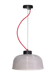 Lampa sufitowa Liverpool II szklana szara pojedyncza do jadalni i salonu Ledea 27 cm