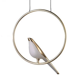 Lampa wisząca TIT LED złota 35 cm