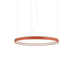 Nowoczesny żyrandol LED RIO 78 czerwony ochra regulowany do salonu lub nad stół 78 cm