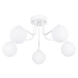 Żyrandol do salonu ASTRAL 5 biały minimalistyczny szklane kule nowoczesny Sollux Lighting