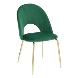 Krzesło Solie Velvet zielone/złote Outlet