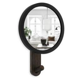 Umbra HUB okrągły wieszak ścienny z lustrem czarny glamour do przedpokoju