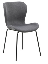 Krzesło Batilda dark grey / black tapicerowane