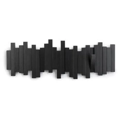Umbra Sticks Multi nowoczesny wieszak ścienny do przedpokoju czarny 49 cm