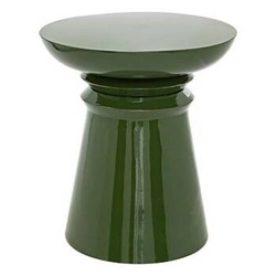 Stolik kawowy Jaya okrągły metalowy zielony nowoczesny do salonu 38 cm Atmosphera