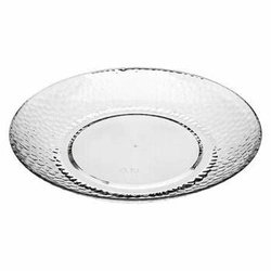 Talerz obiadowy Estiva 27 cm transparentny okrągły plastikowy do jadalni i ogrodu 5five