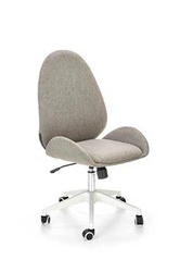 Fotel biurowy ergonomiczny obrotowy Calf szary jasny na kółkach do biura nowoczesny Intesi