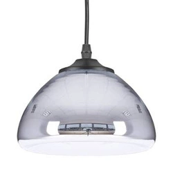 Lampa wisząca VICTORY GLOW S szklana srebrna regulowana do salonu 18 cm