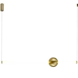 Lampa wisząca LED O-LINE 93 cm mosiądz nowoczesna do salonu i nad wyspę