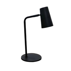 Nowoczesna czarna lampa stołowa Musk Candellux metalowa regulowana do sypialni i na biurko
