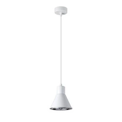 Lampa wisząca TAZILA 1 biała nowoczesna metalowa do salonu kuchni lub nad wyspę