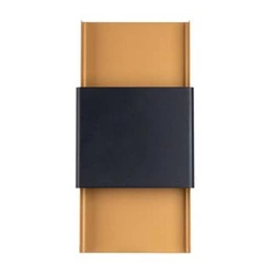 Kinkiet ścienny DURLIN nowoczesny złoty czarny metalowy do salonu i sypialni 40 cm SOLLUX