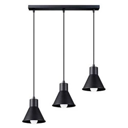 Lampa wisząca TALEJA 3 czarna nowoczesna nad stół do kuchni lub jadalni Sollux