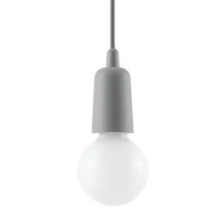 Lampa wisząca szara Diego nowoczesna regulowana do salonu kuchni jadalni Sollux