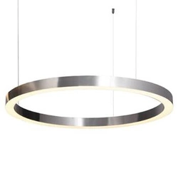 Lampa wisząca LED CIRCLE 80 srebrna nowoczesna regulowana do salonu i jadalni