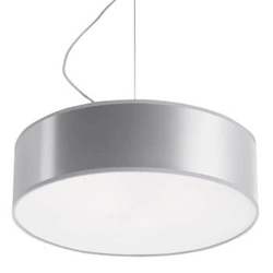 Lampa wisząca Arena 35 szara nowoczesna do salonu i jadalni nad stół Sollux Lighting