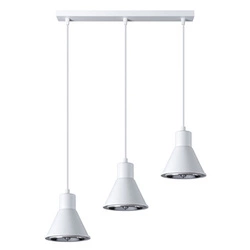 Lampa wisząca TAZILA 3 biała nowoczesna metalowa do salonu i nad wyspę kuchenną