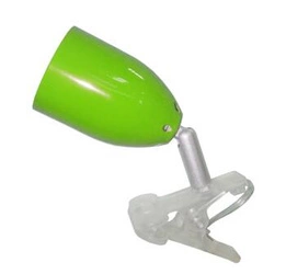 Lampka biurkowa LED na klips CANDELLUX LIGHTING zielona nowoczesna do sypialni i biura