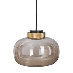 Lampa wisząca BOOM LED szklana bursztynowo złota 35 cm do salonu nad stół