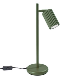 Lampka biurkowa Karbon oliwkowa nowoczesna metalowa z ruchomym kloszem do sypialni SOLLUX