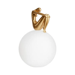 Nowoczesna lampa stołowa WOMAN-2 złota 35 cm do sypialni i salonu Step into Design