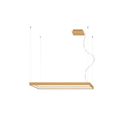 Żyrandol LED Tuula M złoty nowoczesny do salonu i jadalni industrialny 150 cm