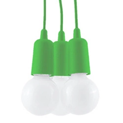 Lampa wisząca Diego 3 zielona nowoczesna regulowana do salonu kuchni lub nad wyspę