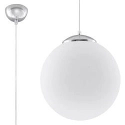 Lampa wisząca kula UGO 40 chrom nowoczesna szklana do salonu i nad stół Sollux