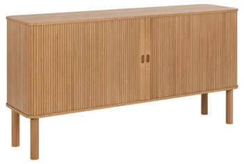 Komoda drewniana Langley dąb 160 cm nowoczesna na nóżkach z półkami do salonu Actona