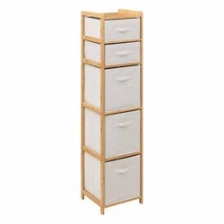 Komoda z szufladami Tidy 5five simply smart bambusowa nowoczesna do sypialni i salonu 144 cm