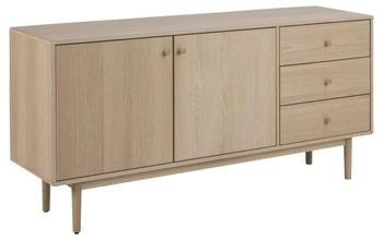 Komoda Aston dąb bielony skandynawska z szufladami 160 cm drewniana do salonu Actona