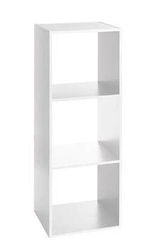 Regał na książki do salonu Kali biały nowoczesny 3 półki modułowy MDF 100,5 cm