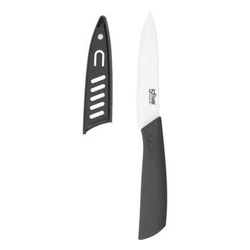 Nóż ceramiczny Zirco 10 cm do warzyw i owoców z etui biało-czarny 5five