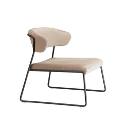 Fotel kubełkowy Lisa Lounge biały antracytowy nowoczesny aksamitny do salonu SCAB Design