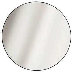 Lustro okrągłe Navira 55 cm czarne wiszące do przedpokoju i łazienki nowoczesne