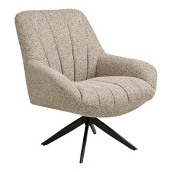 Fotel kubełkowy Grandola obrotowy do salonu szary nowoczesny