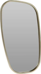 Lustro Champagne 19x35cm nieregularne wiszące w złotej ramie do przedpokoju Intesi