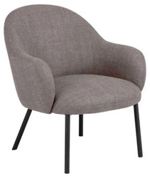 Fotel kubełkowy Spencer Actona szary jasny do salonu nowoczesny z podłokietnikami Basel