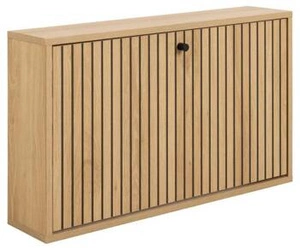 Szafka na buty Albany Actona wisząca dąb naturalny, ryflowany front, nowoczesna do przedpokoju