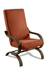 Fotel na płozach Corsica pomarańczowy aksamitny do salonu nowoczesny skandynawski Intesi