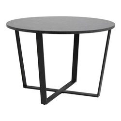 Stół okrągły do jadalni Amble czarny marmur glamour 110 cm nowoczesny Actona