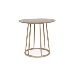 Stolik kawowy Candy okrągły dębowy wysoki nowoczesny do salonu FAMEG personalizowany